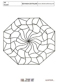 Mandala boyama sayfaları